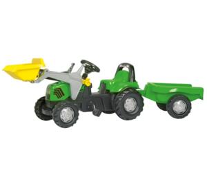 Tractor de pedales DEUTZ-FAHR Agrolux con pala y remolque