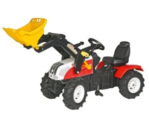 Tractor de pedales STEYR CVT 170 con pala y neumáticos de goma