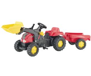 tractor de pedales rolly kid con pala y remolque