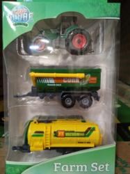 KIDS GLOBE FARMING Tractor SET 3 PIEZAS 22 CM (cuba amarilla)