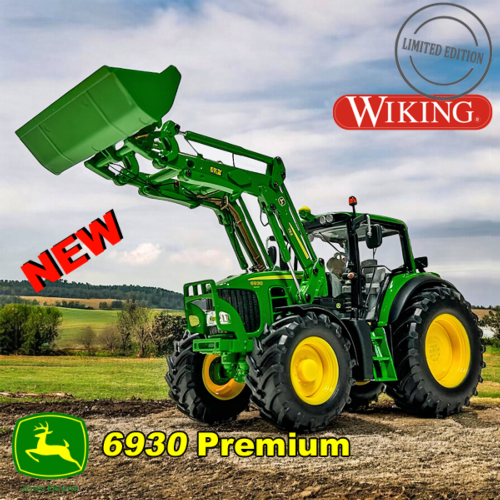 WIKING 1:32 Tractor JOHN DEERE 6930 PREMIUM CON PALA FRONTAL 753 EDICION LIMITADA - Ítem1