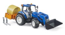 BRUDER 1:16 Tractor NEW HOLLAND T5.120 CON PALA FRONTAL, CAJA DE CARGA Y HORQUILLAS - Ítem1