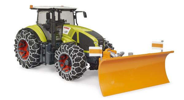 BRUDER 1:16 Tractor CLAAS AXION 950 CON CADENAS Y PALA QUITANIEVE - Ítem1