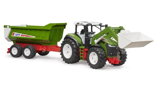 BRUDER 1:16 Tractor ROADMAX CON PALA FRONTAL Y REMOLQUE BASCULANTE - Ítem3