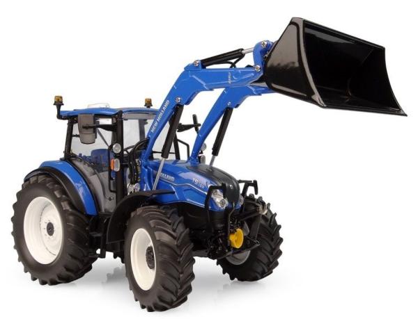 UNIVERSAL HOBBIES 1:32 Tractor NEW HOLLAND T5.120 DUAL COMMAND CON PALA FRONTAL 655LU 2025 - Ítem1