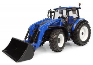 UNIVERSAL HOBBIES 1:32 Tractor NEW HOLLAND T5.120 DUAL COMMAND CON PALA FRONTAL 655LU 2025