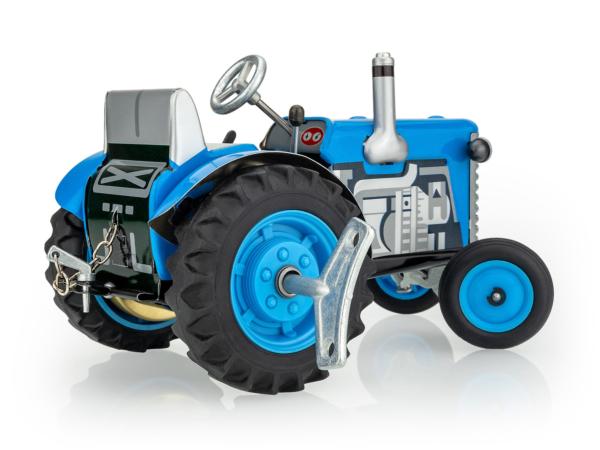 KOVAP 1:25 Tractor de cuerda ZETRO AZUL CON DISCOS DE PLASTICO - Ítem1