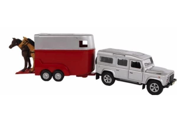 Toymaster Kids Globe Land Rover Defender con Remolque de Rescate 