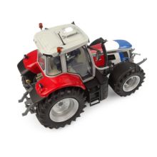 UNIVERSAL HOBBIES 1:32 Tractor MASSEY FERGUSON 7S.180 AZUL-BLANCO-ROJO EDICION LIMITADA 750 UNIDADES - Ítem1