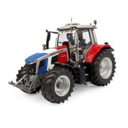 UNIVERSAL HOBBIES 1:32 Tractor MASSEY FERGUSON 7S.180 AZUL-BLANCO-ROJO EDICION LIMITADA 750 UNIDADES