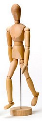 Figura humana articulada de madera de 30 cm
