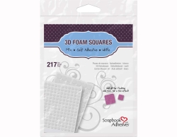 Scrapbook Adhesives: Puntos adhesivos de espuma cuadrados de diferentes tamaños, color blanco (217 uds)