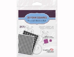 Scrapbook Adhesives: Puntos adhesivos de espuma cuadrados de diferentes tamaños, color negro (217 uds)