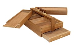 Caja de madera estudio triple de 23,5 x 36,5 x 16,8 cm