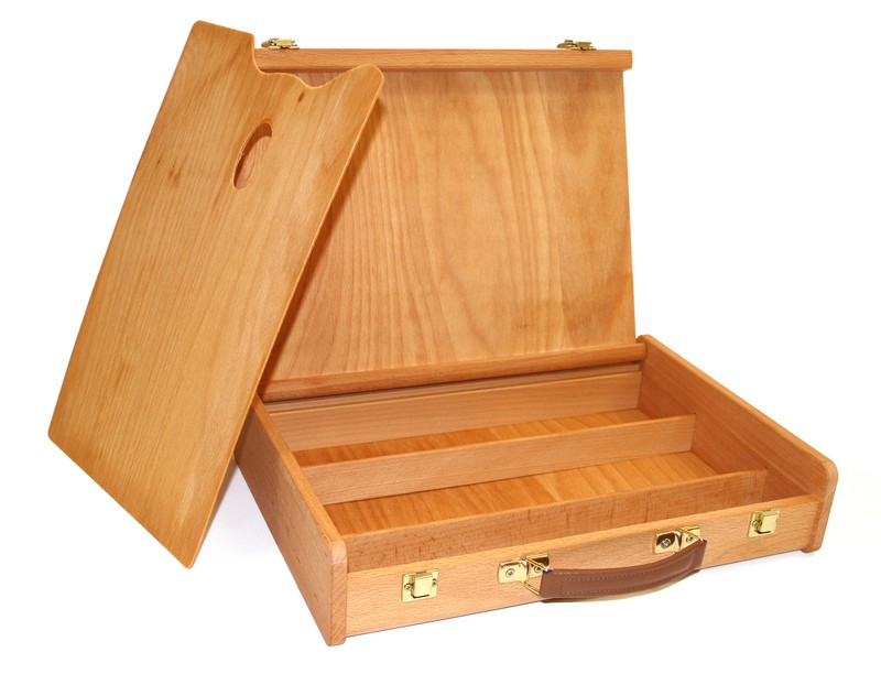 juicio Uganda O Caja Mabef de madera de haya aceitada de 43 x 31,5 x 8,5