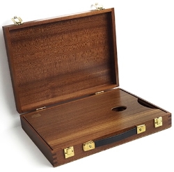 Caja Titán de madera barnizada de 37 x 27,5 x 8 cm