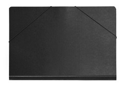 Carpeta de gomas, cartón brillante color negro: 36x52