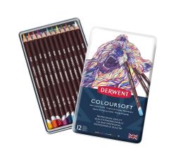 Derwent: Caja metálica con 12 lápices Coloursoft.
