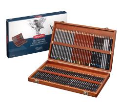 Derwent: Caja de madera con 72 lápices de esbozo.