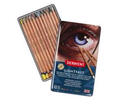 Derwent: Caja metálica con 12 lápices de color Lightfast