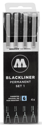 Molotow: pack de 4 rotuladores calibrados Blackliner 