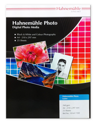 Caja de 25 hojas DIN A2 Hahnemühle Photo Luster, 260 g/m2