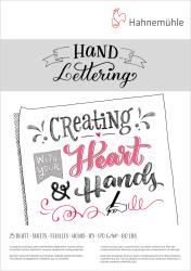 Bloc Hand Lettering de Hahnemühle encolado por un lado de 25 hojas DIN A5, 170 g/m2