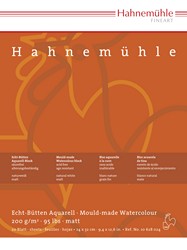 Bloc de acuarela 20 hojas de Tina Hahnemühle, 36 x 48 cm, 200 gr/m2, grano fino