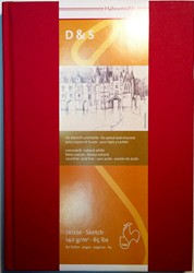 Libro de dibujo D&S rojo de Hahnemühle cosido por un lado, 80 hojas DIN-A4 (retrato), 140 gr/m2