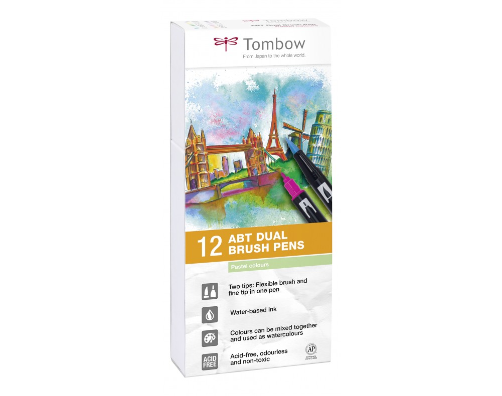 Rotuladores Tombow 6 colores pastel
