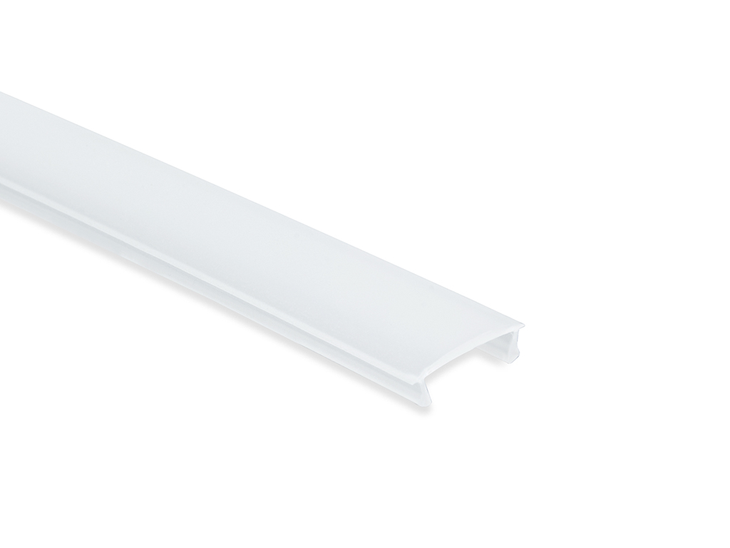 Kit perfil aluminio LED inclinado+difusor+tapas - Ítem2