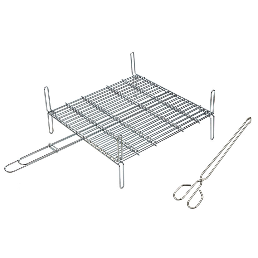 PARRILLA DOBLE REFORZADA 40X45CM+PINZA