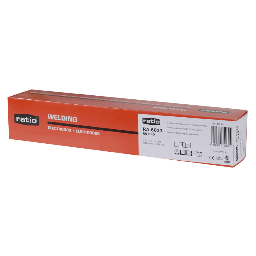 ELECTRODO RA6013 RUTILO 1,6X275MM.RATIO