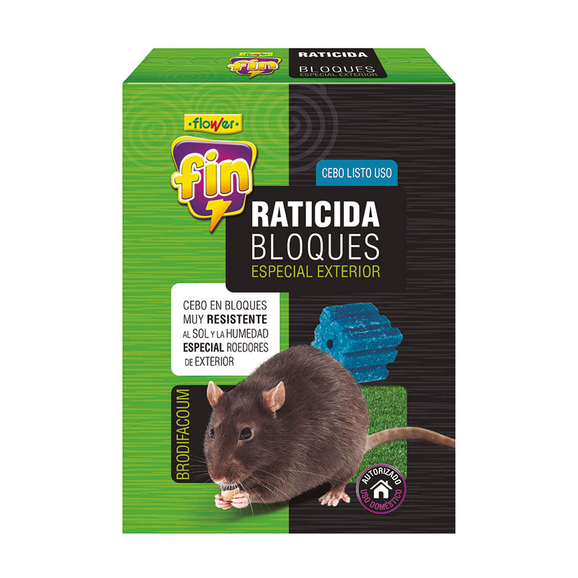 RATICIDA BLOQUES BRODIFACOUM 250GR.