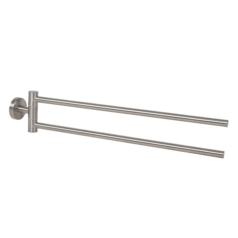 Porte-serviettes double HABITEX en acier inoxydable, 50 cm