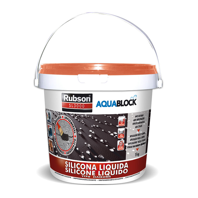 SILICONA LÍQUIDA AQUABLOCK 1 KG.TEJA