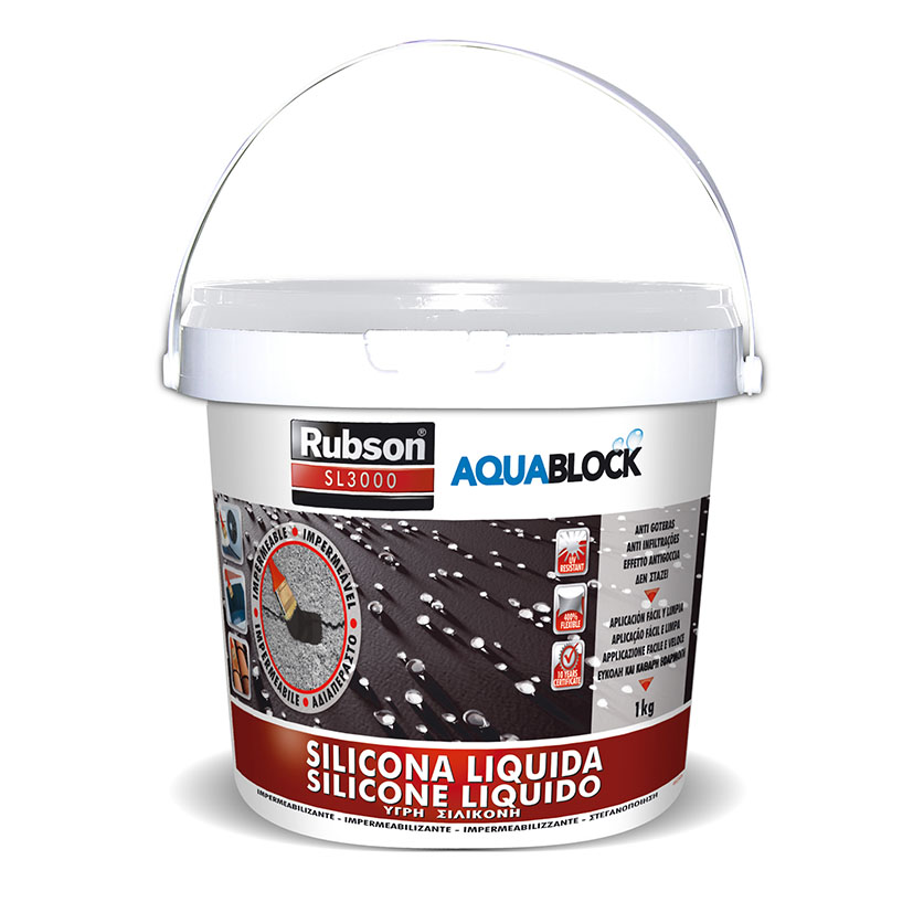 SILICONA LÍQUIDA AQUABLOCK 1 KG.BLANCA