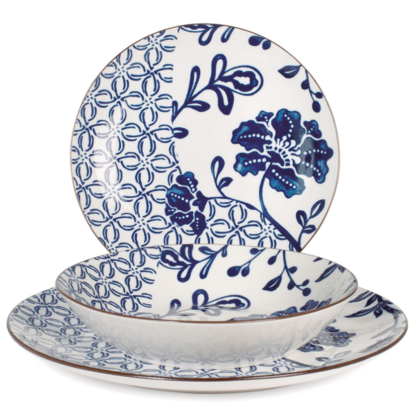 VAJILLA PORCELANA 18 PZ.COUPE SETA