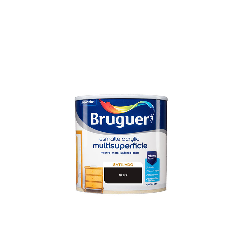 ESM. ACRYLIC MULT. BRUG MATE NEGRO 250ML