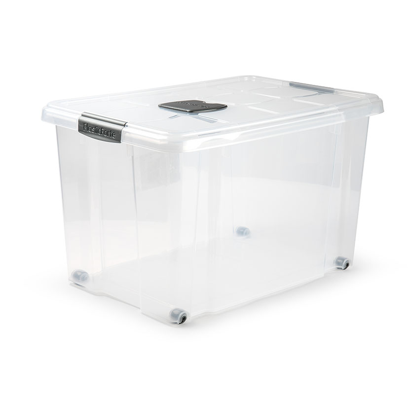 CAJA PLAST. 55L. PLATA 59X40X35 CM.