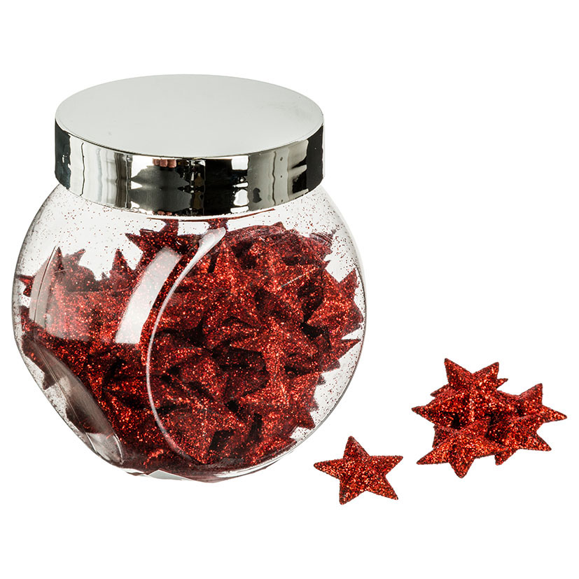 CONFETI ESTRELLAS PLASTICO ROJAS