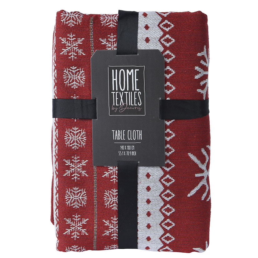 Nappe de Noël rouge 140 x 180 cm