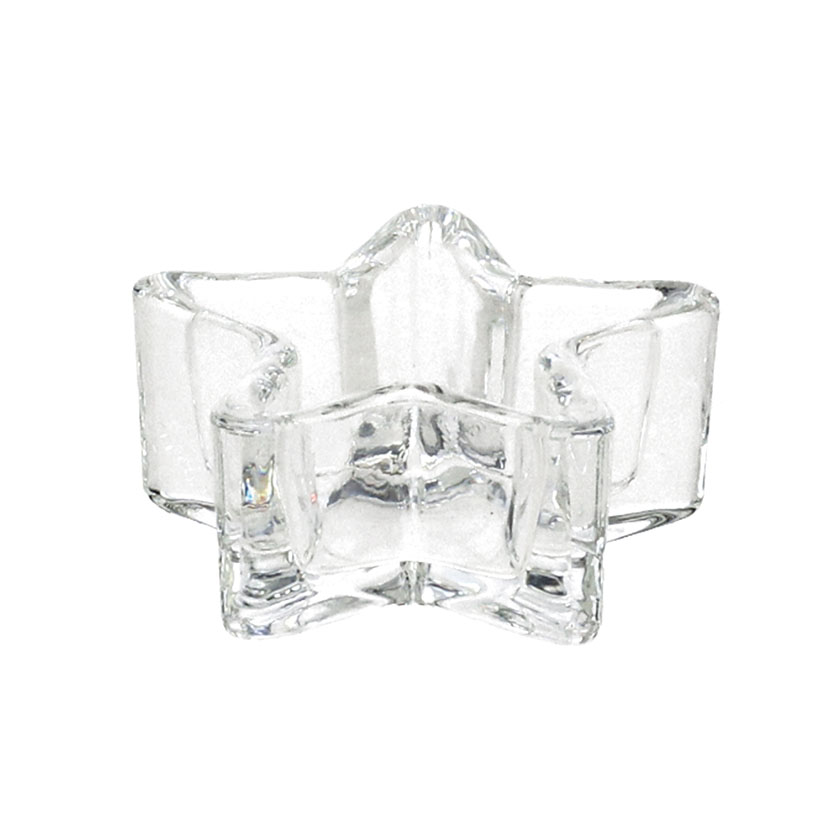 PORTAVELAS CRISTAL ESTRELLA 5,3X2,2 CM.