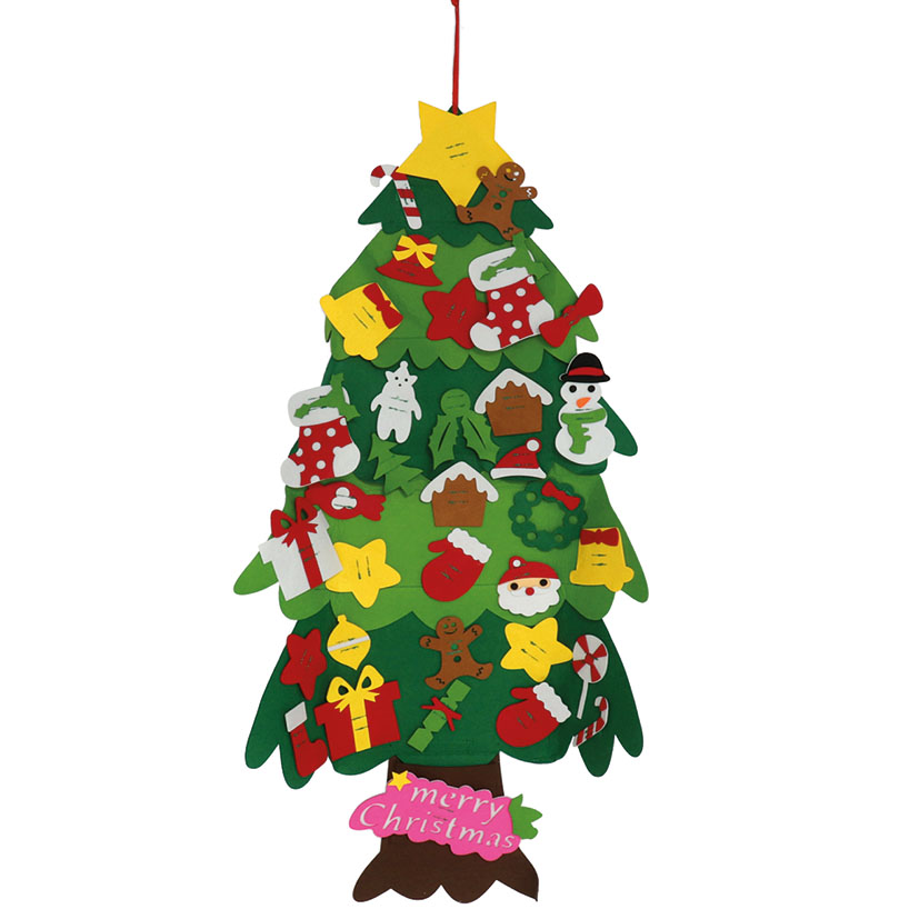 Árbol de navidad para pared con velcro 112 cm