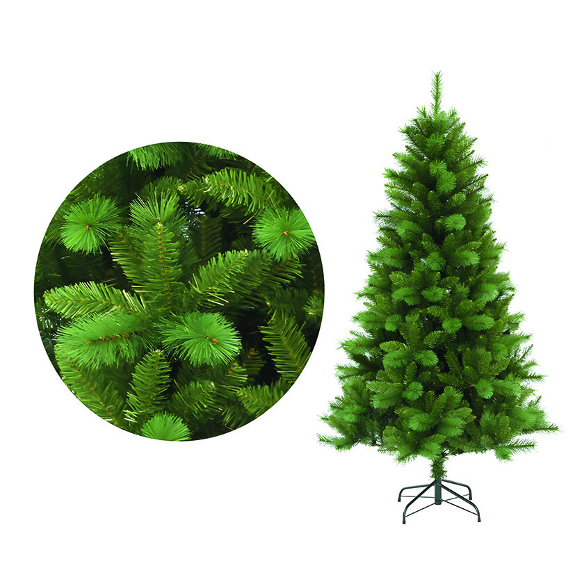 Sapin de Noël bicolore avec aiguilles de pin, 282 pointes, 120 cm