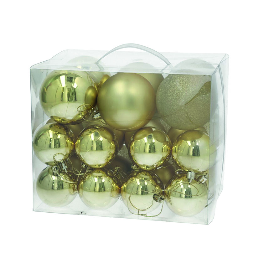 CAJA 30 BOLAS LORYNG 6-8 CM. DORADO