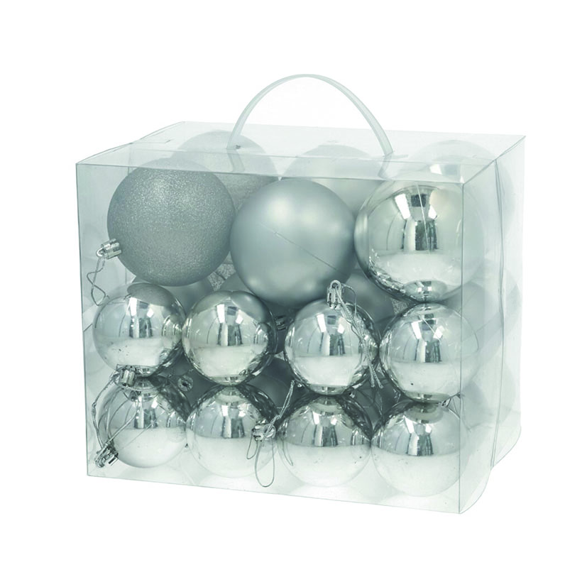 CAJA 30 BOLAS LORYNG 6-8 CM. PLATEADO