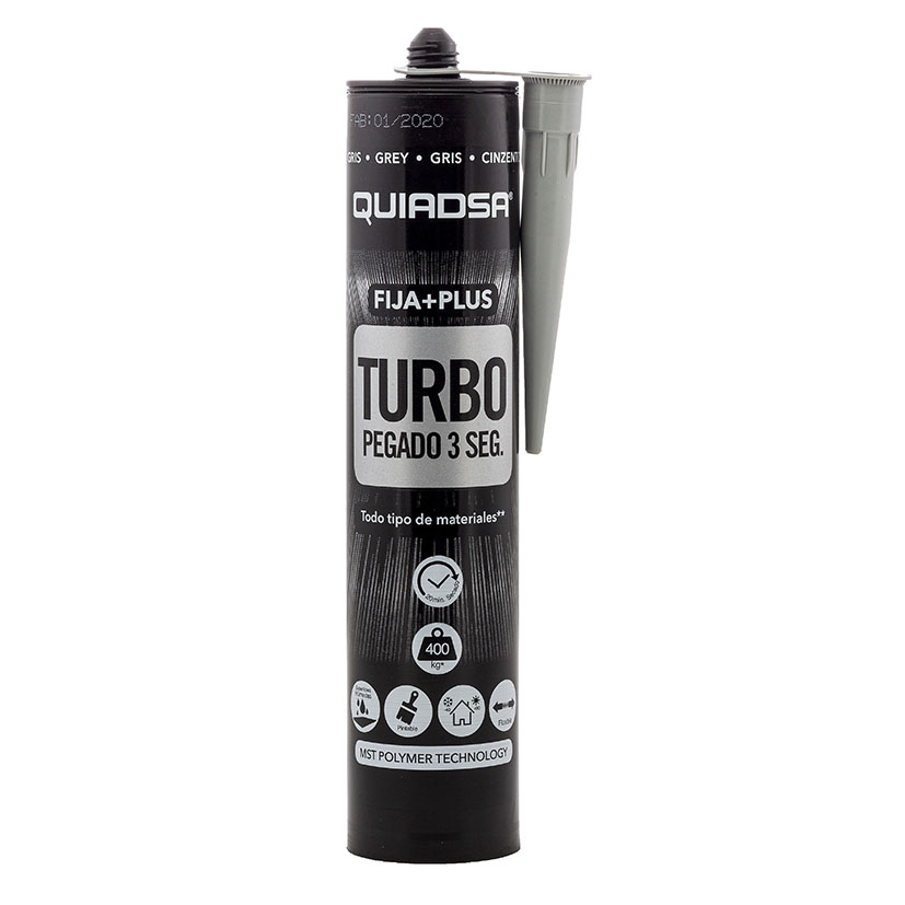 ADHESIVO FIJA PLUS TURBO 290 ML. GRIS