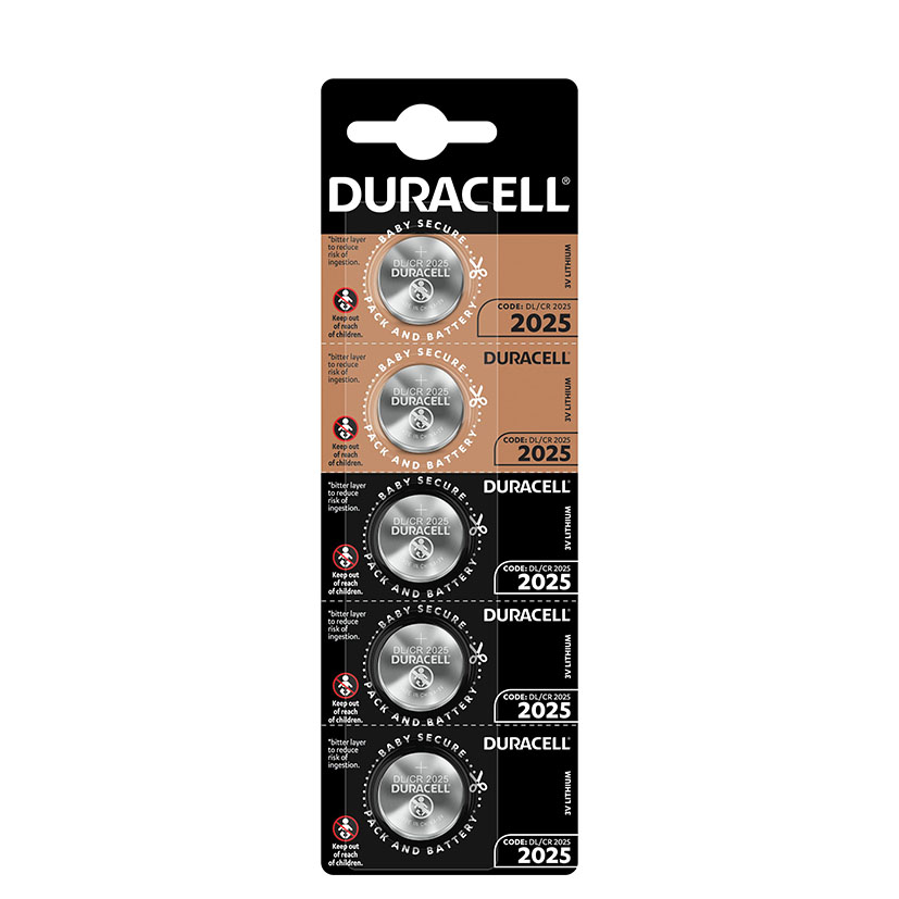 PILA LITIO BOTON 2025 3V 5 UNID.DURACELL