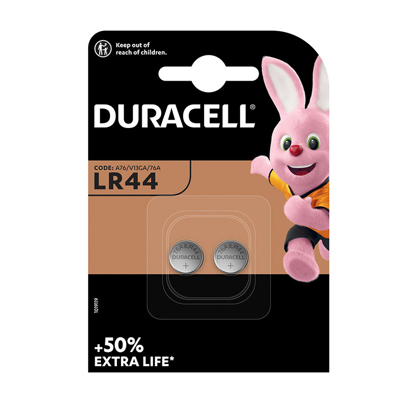 PILA ALC.BOTON LR44 DR BL.2 UN. DURACELL